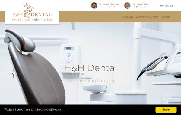 Vorschau von www.hnh.hu, H&H Dental