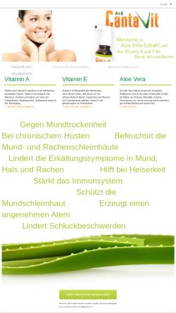Vorschau der mobilen Webseite cantavit.de, CantaVit A+E Dosieraerosol