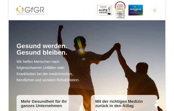 Vorschau von www.gfgr.de, Gesellschaft für Gesundheit und Rehabilitation mbH