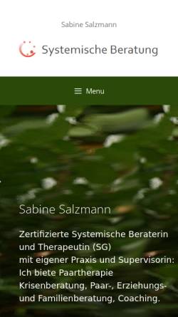Vorschau der mobilen Webseite www.sabine-salzmann.de, Sabine Salzmann