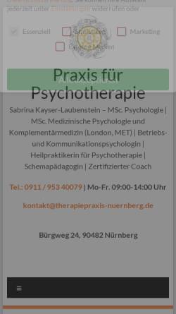 Vorschau der mobilen Webseite www.sabrina-boylan-kayser-psychotherapie-in-nürnberg-hpg.de, Sabrina Boylan-Kayser