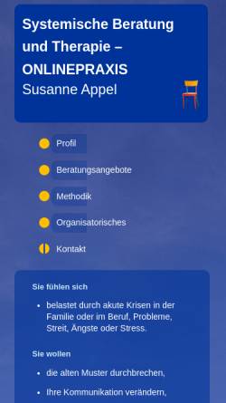 Vorschau der mobilen Webseite www.beratung-appel.de, Systemische Beratung - Susanne Appel