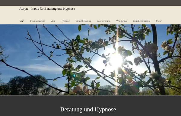 Vorschau von www.praxis-auryn.de, Auryn – Praxis für Beratung und Hypnose