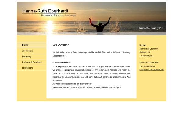 Vorschau von www.hanna-ruth-eberhardt.de, Hanna-Ruth Eberhardt