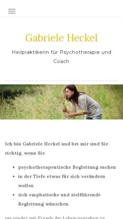 Vorschau der mobilen Webseite www.heilpraxis-heckel.de, Gabriele Heckel