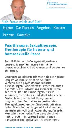 Vorschau der mobilen Webseite www.paar-psychotherapie.de, Praxis für Paartherapie, Sexualtherapie und Psychotherapie