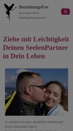 Vorschau der mobilen Webseite beziehungsfee.de, BeziehungsFee - BeziehungsCoach für eine glückliche Beziehung