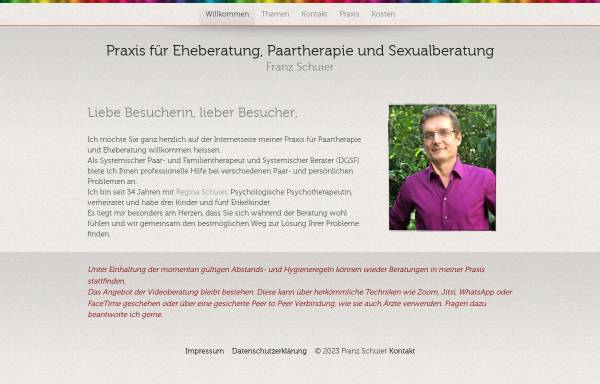 Vorschau von www.paartherapie-praxis-regensburg.de, Franz Schuier