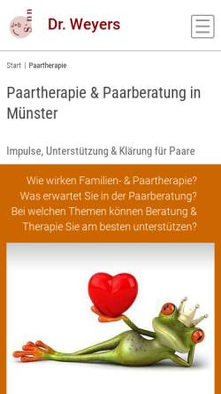 Vorschau der mobilen Webseite paartherapie.drweyers.de, Dr. phil. Dorle Weyers
