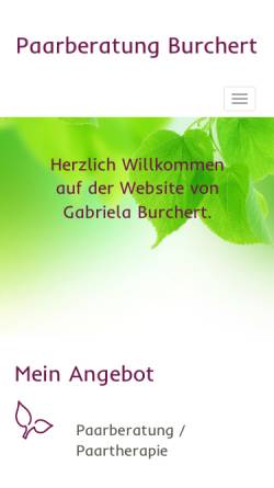 Vorschau der mobilen Webseite www.paartherapie-burchert.de, Paarberatung Gabriela Burchert