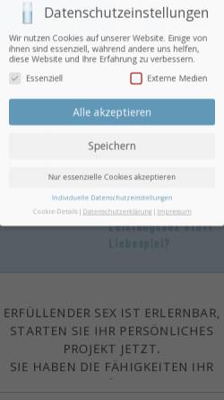 Vorschau der mobilen Webseite www.glashalbvoll.de, Annette Zschaler - Sexualberatung