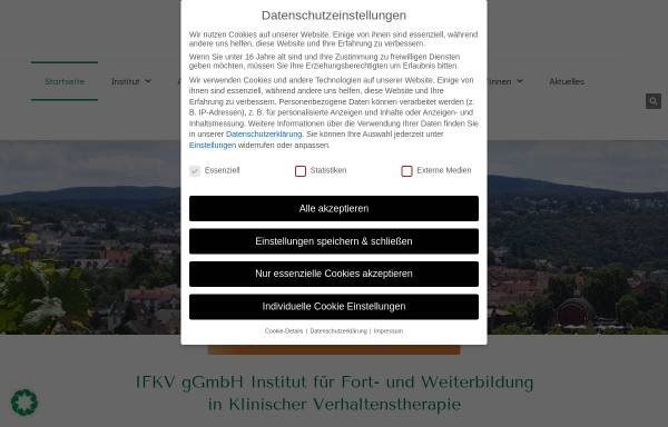 Vorschau von www.ifkv.de, Institut für Fort- und Weiterbildung in klinischer Verhaltenstherapie e. V.