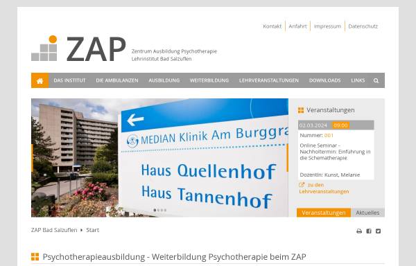 Vorschau von zap-lehrinstitut.de, ZAP GmbH