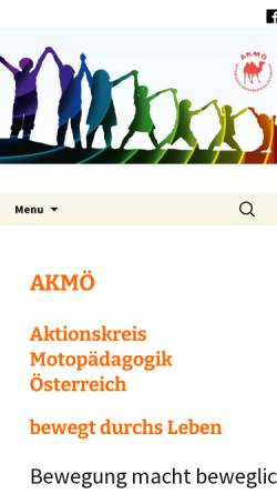 Vorschau der mobilen Webseite akmoe.at, Aktionskreis Motopädagogik Österreich - Akmö