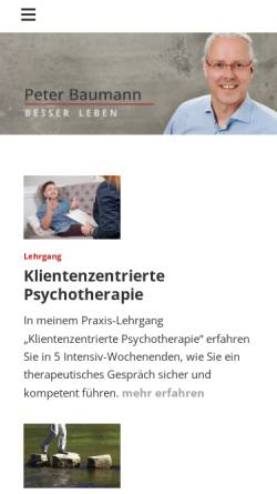 Vorschau der mobilen Webseite www.pbaumann.de, Peter Baumann