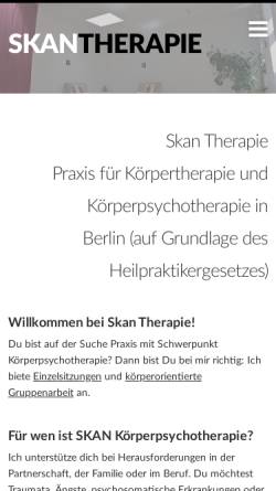Vorschau der mobilen Webseite skantherapie.de, Skan Berlin