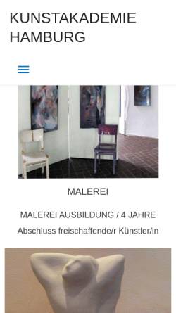 Vorschau der mobilen Webseite kunstakademie-hamburg.de, Kunstakademie Hamburg e.V.