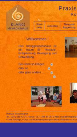Vorschau der mobilen Webseite klanggewaechshaus.de, Klanggewächshaus