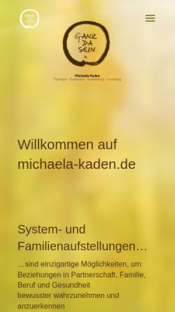 Vorschau der mobilen Webseite michaela-kaden.de, Michaela Kaden
