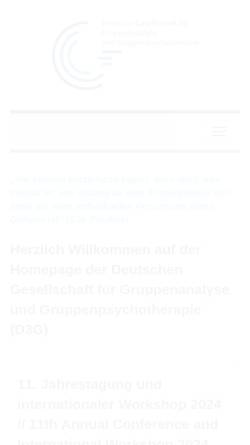Vorschau der mobilen Webseite www.d3g.org, Deutsche Gesellschaft für Gruppenanalyse und Gruppenpsychotherapie (D3G)