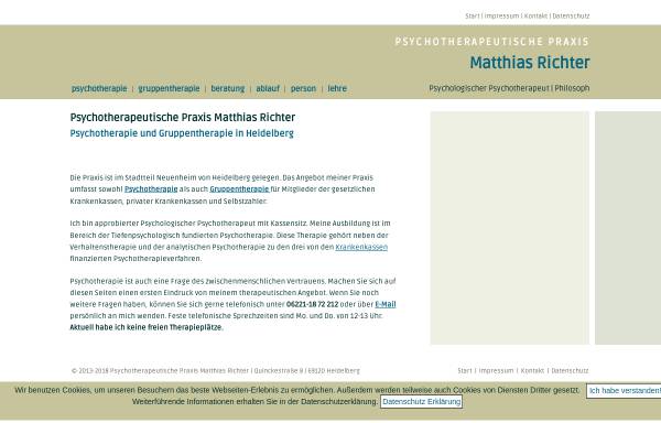 Vorschau von www.psychotherapeutische-praxis-heidelberg.de, Psychotherapeutische Praxis Matthias Richter