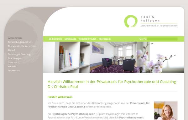 Vorschau von www.psychotherapie-pw.de, Paul und Kollegen - Praxisgemeinschaft für Psychotherapie