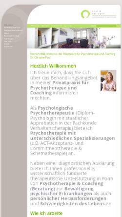 Vorschau der mobilen Webseite www.psychotherapie-pw.de, Paul und Kollegen - Praxisgemeinschaft für Psychotherapie