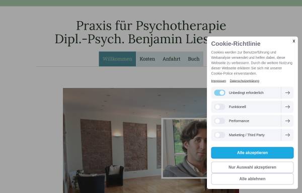 Vorschau von www.psychotherapie-liessmann.de, Praxis für Psychotherapie Benjamin Liessmann