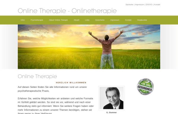 Vorschau von www.online--therapie.de, Praxis Gerhard Stummer