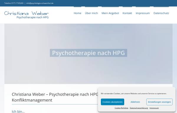 Vorschau von www.psychologie-schweinfurt.de, Dipl. Psych C. Weber
