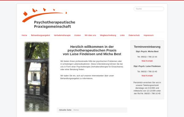Vorschau von www.praxis-findeisen-best.de, Dipl.-Psych. Micha Best und Dipl.-Psych. Luise Findeisen