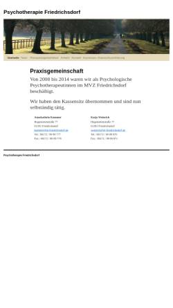 Vorschau der mobilen Webseite www.psychotherapie-friedrichsdorf.de, Praxisgemeinschaft für Psychotherapie Friedrichsdorf
