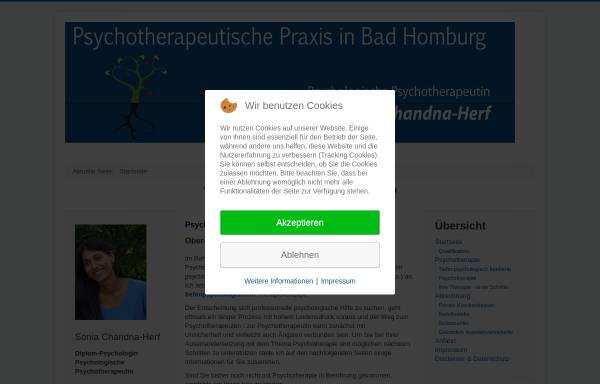 Vorschau von www.psychotherapie-hg.de, Dipl.-Psych. Sonia Chandna-Herf