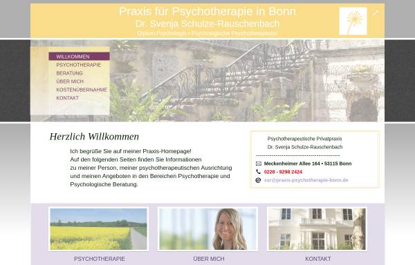 Vorschau von www.praxis-psychotherapie-bonn.de, Dr. phil. Dipl.-Psych. Svenja Schulze-Rauschenbach