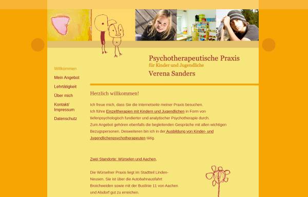 Psychotherapeutische Praxis für Kinder und Jugendliche Verena Sanders
