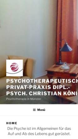 Vorschau der mobilen Webseite praxis-christian-koenig.de, Psychotherapeutische Praxis Dipl.-Psych. Christian König