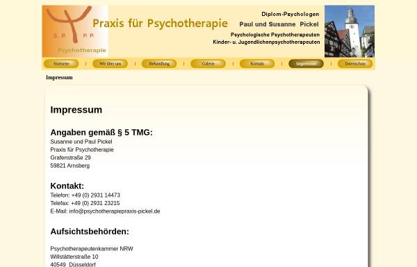 Psychotherapiepraxis Pickel