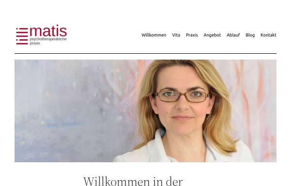 Vorschau von www.psychotherapie-matis.de, Privatpraxis für Psychotherapie