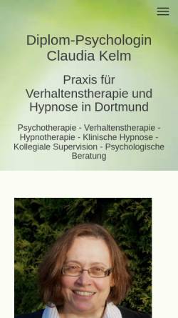 Vorschau der mobilen Webseite www.psychologin-in-dortmund.de, Dipl. Psych. Claudia Kelm