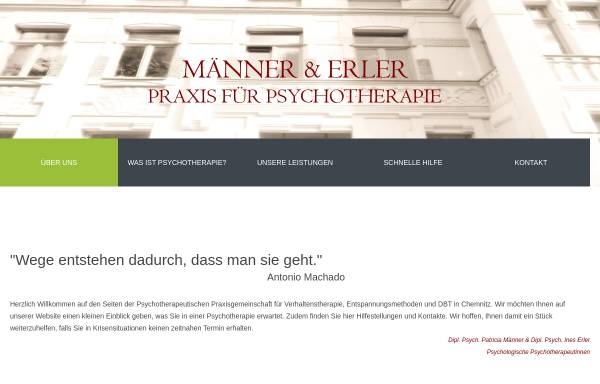 Vorschau von vt-chemnitz.de, Praxisgemeinschaft für Psychotherapie - Patricia Männer und Ines Erler