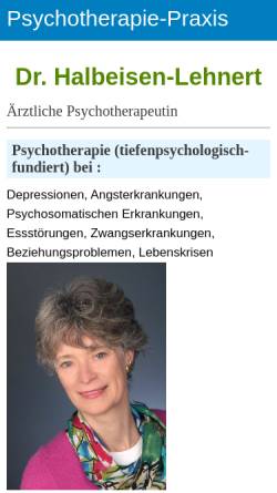 Vorschau der mobilen Webseite www.halbeisen-lehnert.de, Dr. med. Barbara Halbeisen-Lehnert