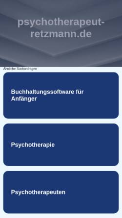 Vorschau der mobilen Webseite www.psychotherapeut-retzmann.de, Dipl.-Psych. Andreas Retzmann