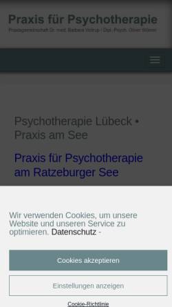 Vorschau der mobilen Webseite www.psychotherapie-luebeck.eu, Psychotherapie Wörner-Lorenz