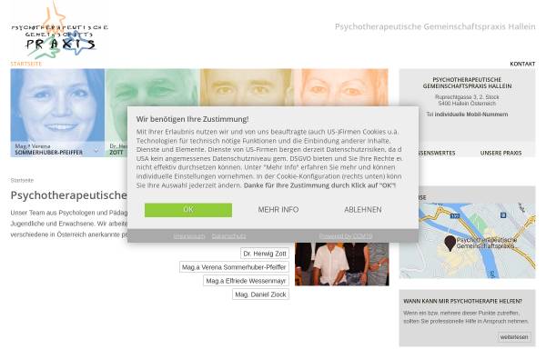 Vorschau von www.psychotherapie-hallein.at, Psychotherapeutische Gemeinschaftspraxis Hallein