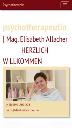 Vorschau der mobilen Webseite www.elisabethallacher.com, Mag. Elisabeth Allacher