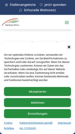Vorschau der mobilen Webseite www.regenbogen-wohnen.de, Regenbogen Report
