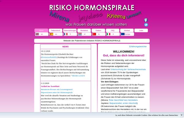 Vorschau von www.risiko-hormonspirale.de, Risiko Hormonspirale