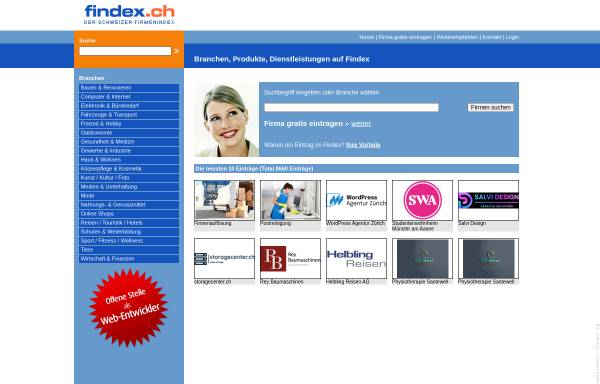 Vorschau von www.findex.ch, Findex - Der Schweizer Firmenindex