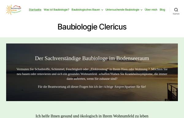 Vorschau von www.wohngesundleben.de, Baubiologie Clericus