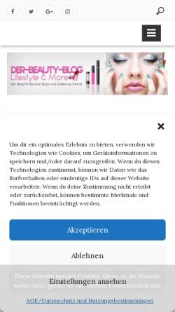Vorschau der mobilen Webseite www.der-beauty-blog.de, Der Beauty Blog